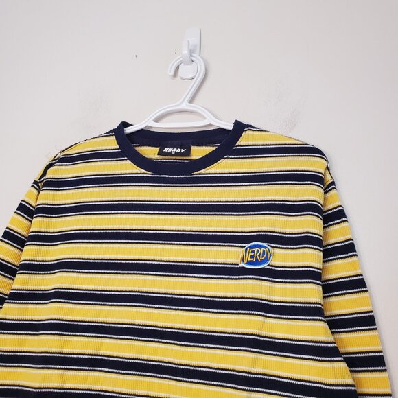Yellow and Black Striped Long Sleeve Tee - Picture 3 of 7